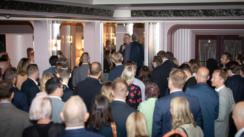 Guests gather for the opening speech