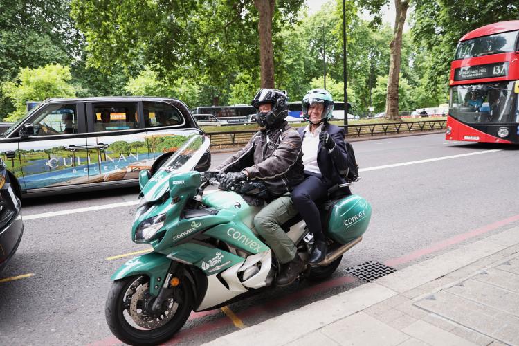 Pete Markey - ISBA President, arriving in style
