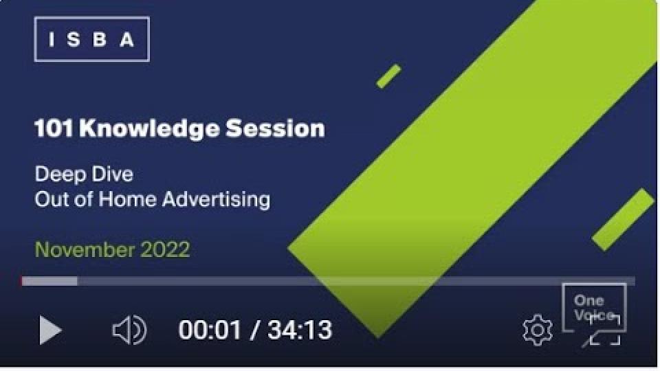 ISBA 101 Deep dive into out of home advertising & radio